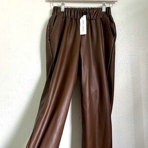 Amazon NTW Faux Leather Pants Size XXS